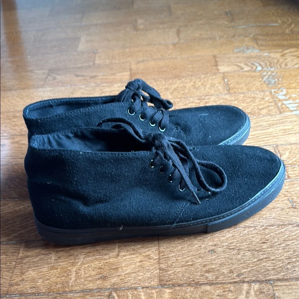 Men's Black Canvas Chukka Sneakers - Casual Lace-Up